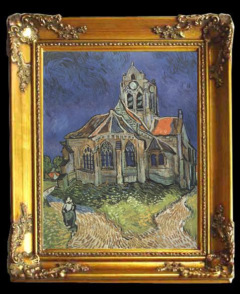 framed  Vincent Van Gogh The Church at Auvers (nn04), Ta092